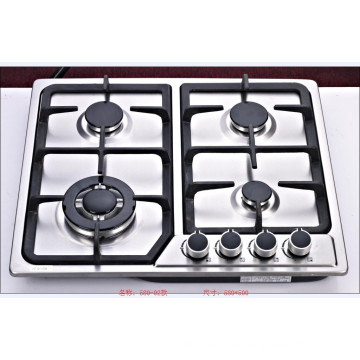 Sabaf Four Burner Square Stainless Steel Gas Hob